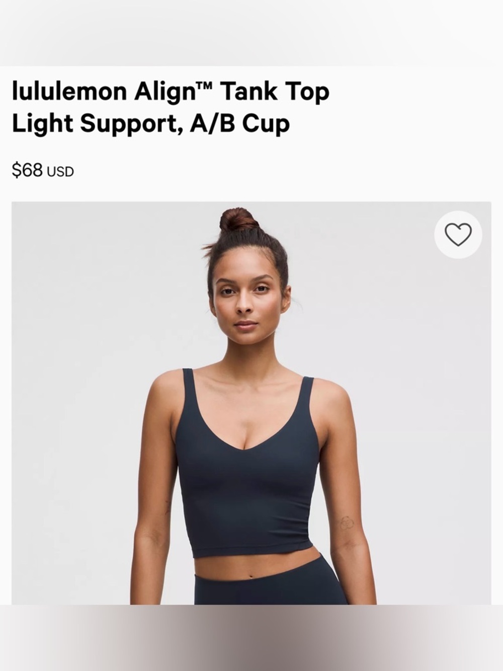 lululemon Align Tank Top in navy